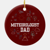 Meteoroloog pa job Weer Meteorology Keramisch Ornament (Achterkant)