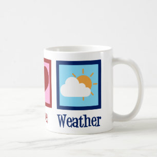 Meteoroloog Peace Love Weather Koffiemok