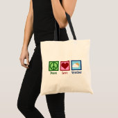 Meteoroloog Peace Love Weather Tote Bag (Voorkant (product))