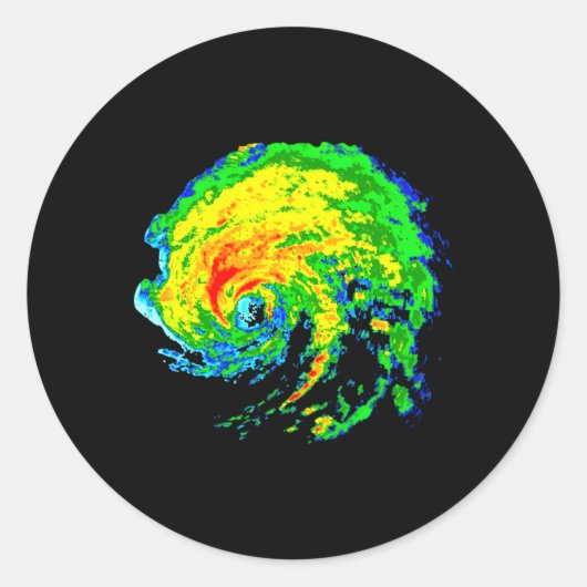 Meteoroloog Storm die het Afbeelding van de Weathe Ronde Sticker (Voorkant)