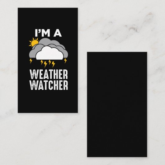 Meteoroloog Weatherman Meteorology Visitekaartje (Voorkant / Achterkant)