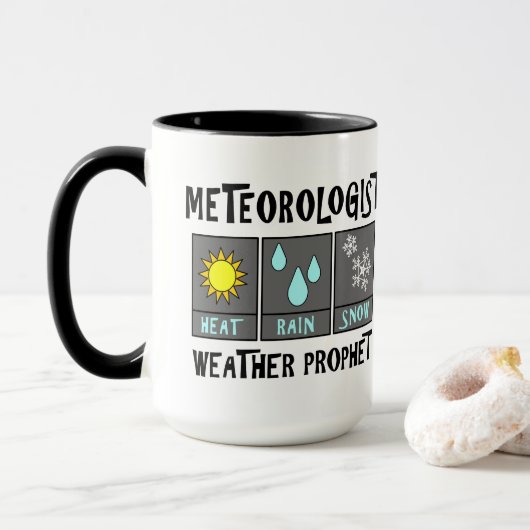 Meteoroloog Weer Profeet Mok (Met donut)