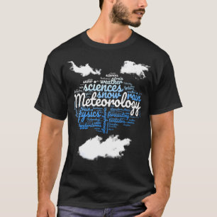 meteoroloog wolkt meteorologie weerman t-shirt