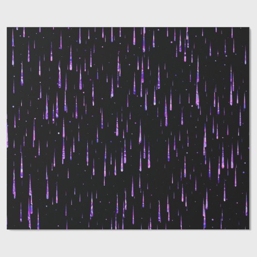 Meteorregen - paars cadeaupapier (Vlak)
