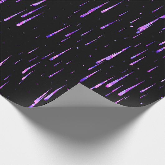 Meteorregen - paars cadeaupapier (Hoek)
