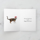 Meter, Kerstmis Meowy Feestdagen Kaart (Binnen)