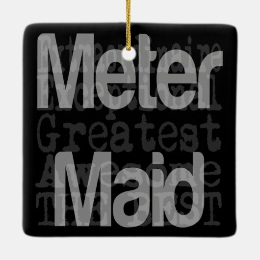 Meter Maid Extraordinaire Keramisch Ornament (Achterkant)