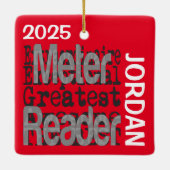 Meter Reader Extraordinaire CUSTOM Keramisch Ornament (Achterkant)