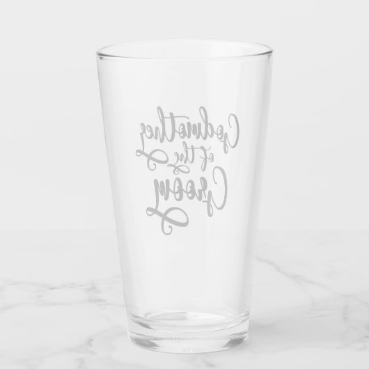 Meter van de bruidegom glas (Achterkant)