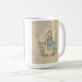  meterkonijn met bloemen KoffieMok (Voorkant rechts)