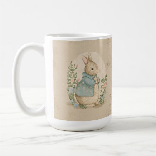  meterkonijn met bloemen KoffieMok (Links)