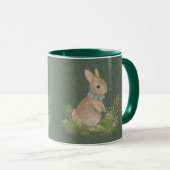 meterkonijn met bloemen KoffieMok Mok (Voorkant rechts)