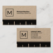 Metermaatbedekking zwart visitekaartje (Voorkant / Achterkant)