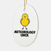 Meterologie CHick Keramisch Ornament (Links)
