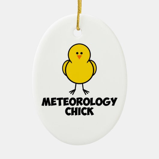 Meterologie CHick Keramisch Ornament (Voorkant)