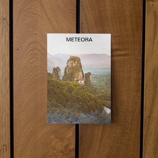 Meterora Griekenland Rock Mountains Reizen Briefkaart