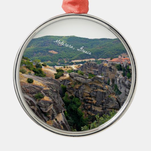 Meterora, Grieks landschap Metalen Ornament (Voorkant)
