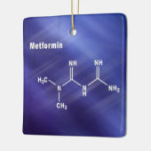 Metformine-diabetes geneesmiddel, structurele chem keramisch ornament (Links)
