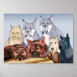 Metgezellen - gekleurd poster