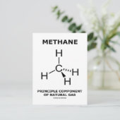 Methaanbasiscomponent van aardgas briefkaart (Staand voorkant)