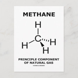 Methaanbasiscomponent van aardgas briefkaart