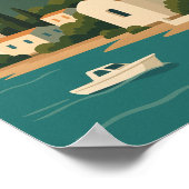 Methana Griekenland minimalistisch Poster (Hoek)