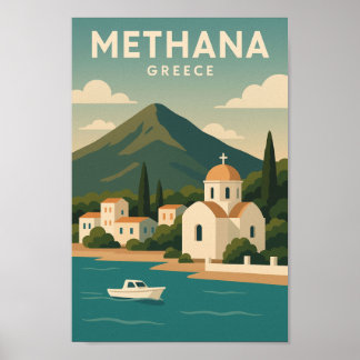 Methana Griekenland minimalistisch Poster
