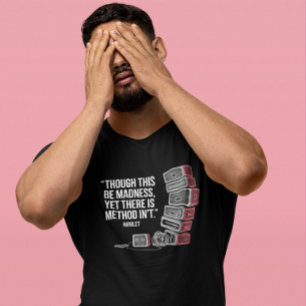 Methode in waanzin: minimalistisch backstage theat t-shirt