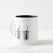 Methode voor tandheelkundige implantatie tweekleurige koffiemok (Voorkant links)