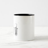 Methode voor tandheelkundige implantatie tweekleurige koffiemok (Center)