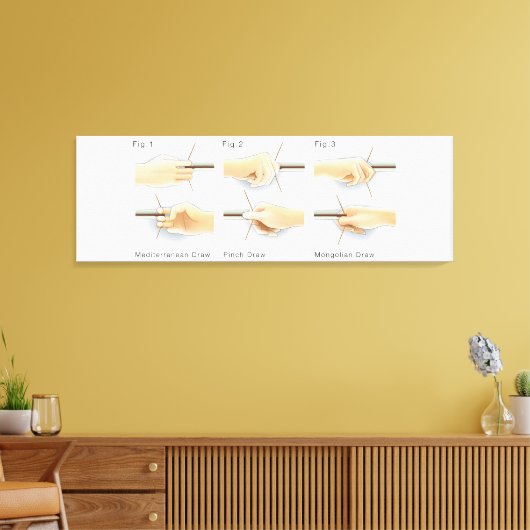 Methoden om bogen te spannen Kyudo Boogschieten Yu Canvas Afdruk (Insitu (Woonkamer))