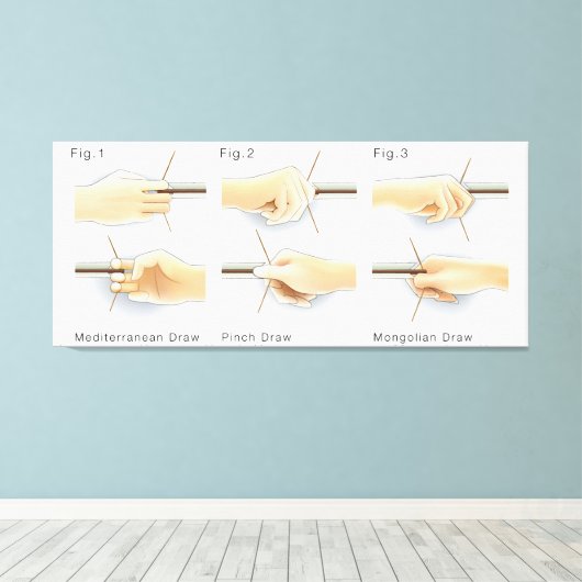 Methoden Tekenbows Kyudo Archery Yumi Bow Draw Canvas Afdruk (Insitu (Houten vloer))