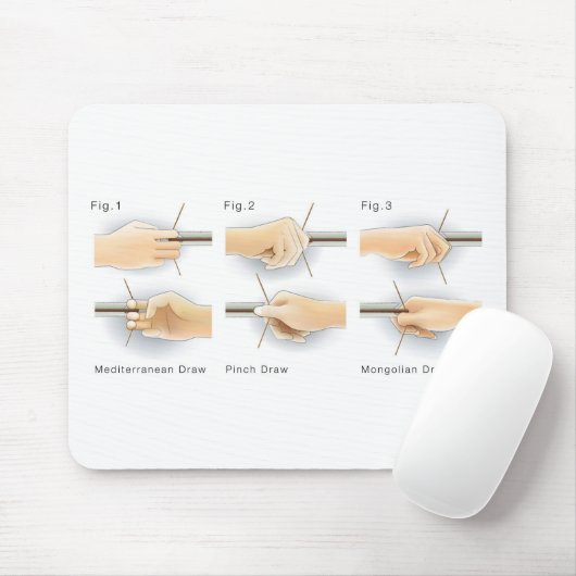 Methoden Tekenbows Kyudo Archery Yumi Bow Draw Muismat (Met muis)