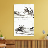 Methoden voor het gooien van de lasso en de Bolas Canvas Afdruk (Insitu (Woonkamer))