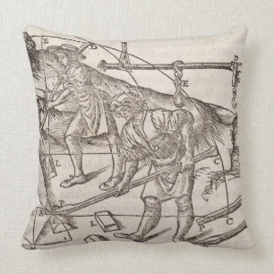 Methoden voor het verplaatsen van stenen blokken,  kussen