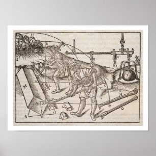 Methoden voor het verplaatsen van stenen blokken,  poster