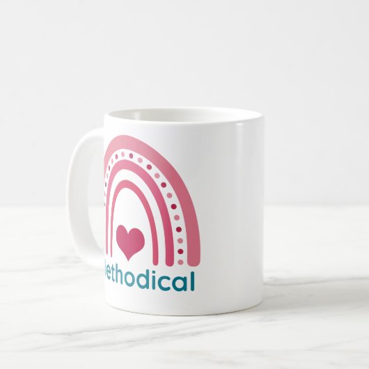 Methodical Viva Magenta Boho Rainbow Koffiemok (Voorkant links)