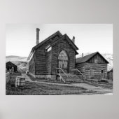 METHODISCH CHURCH OP BANNACK MONTANA GHOST TOWN POSTER (Voorkant)