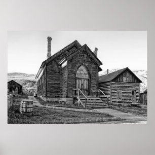 METHODISCH CHURCH OP BANNACK MONTANA GHOST TOWN POSTER