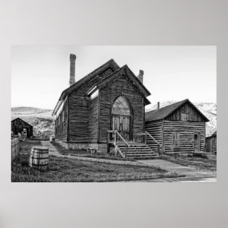 METHODISCH CHURCH OP BANNACK MONTANA GHOST TOWN POSTER
