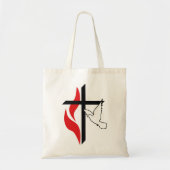 Methodist cross en Dove Tote Bag (Voorkant)