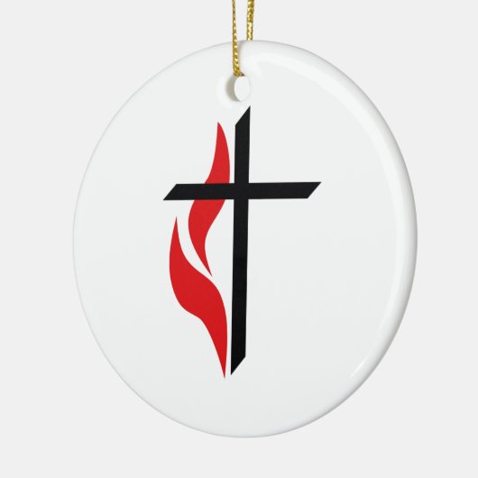 METHODIST CROSS KERAMISCH ORNAMENT (Links)