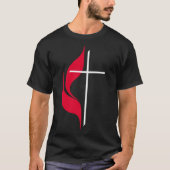 Methodist Flag Christelijke Methodidant T-shirt (Voorkant)