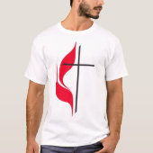Methodist Flag Christelijke Methodisten Protestant T-shirt (Voorkant)