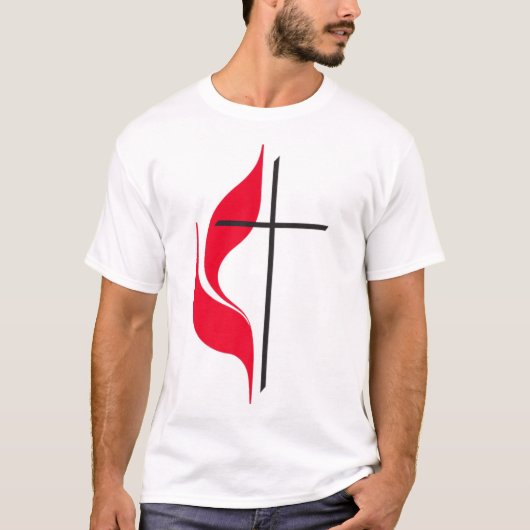 Methodist Flag Christelijke Methodisten Protestant T-shirt (Voorkant)