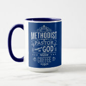 Methodist Pastor, geïnspireerd door God en Koffie Mok (Links)