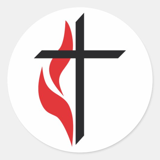 Methodist Ronde Sticker (Voorkant)