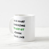 methodistische vrouw, geweldig koffiemok (Voorkant links)