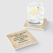 Meting van een Man | Cowboy Wijsheid | Zuidelijk Stenen Onderzetter (Zijkant)