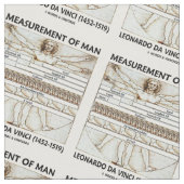 Meting van het Man Vitruvian Man da Vinci Stof (Close Up)